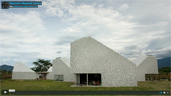 Giancarlo Mazzanti presentation video documentation thanks to The Architectural League of New York.