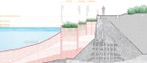 TERRACED TIDAL FLATS AT SEA WALLS 