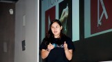 Camille Chow EE'19 explains Tick'd Off, a device for efficiently removing ticks