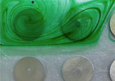 CoFPhE Lab: experiment on magnetic control of 800 micron diameter paramagnetic sphere in a time-dependent four-gyre flow