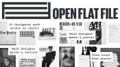 Graphic that says open flat file