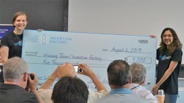 Invention Factory's first place winners' invention records data related to seizures.