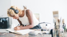 Working in the studio