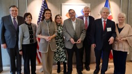 Image of Professor Dell and Delegates from Iceland. 