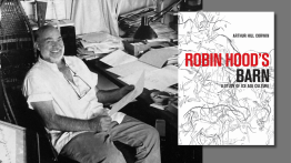 photo of Arthur Corwin with cover of his book