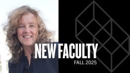 Lorenz headshot with the word new faculty