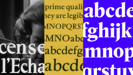 samples of the type printing the alphabet