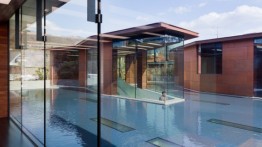 Steven Holl Architects--Daeyang Gallery and House, 2012, three pavilions separated by a sheet of water | photo: Iwan Baan