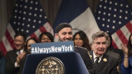Imam Khalid Latif was one of three chaplains who spoke