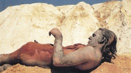 Video still, Landscape<–>Body<–>Dwelling (1973, 16min.). Charles Simonds. courtesy of the artist