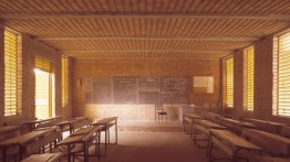 Primary School interior, Gando, Burkina Faso; courtesy Kéré Architecture