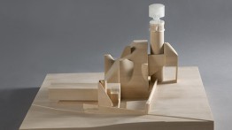 A group of Cooper architecture students built this model of the White Mosque (1980) in Visoko, Bosnia-Herzegovina designed by Zlatko Ugljen 