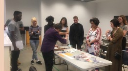 Professor Osinksi explains the first assignment, making a value scale of a color