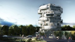 Lot 2, Jardins de la Lironde Montpellier, France | rendering by Farshid Moussavi Architecture