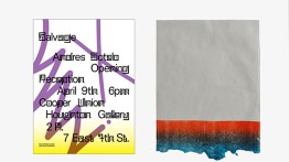 Andrés Sotelo, poster for his senior show 'Salvage,' 2019; Paint on handmade paper, 2019.