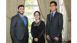 Right to Left: Aaron Fink (CE'20), QiTong Han (CE'20), Jeahoung Hong (CE'20).