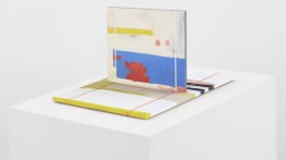 Harold Ancart, Untitled, 2018, Oil stick on plywood, pedestal.  17 1/4 x 24 x 36 inches (44 x 61 x 91.5 cm) 