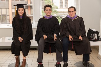 Janine Wang AR'16, Diego Salazar AR'16 and Alex Ruiz AR'16
