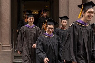 From left: Max Gideonse AR'16, Diego Gonzalez AR'26, Keanan Fox A'16 and Thomas Heyer AR'16