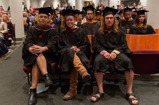 Hunter Mayton A'16, Andy Overton A'16  and Connor Perry A'16