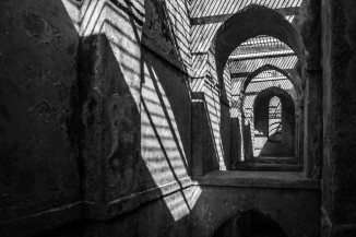 Alternating light and shade in the Pauranik vaav in Bapunagar, Ahmedabad.