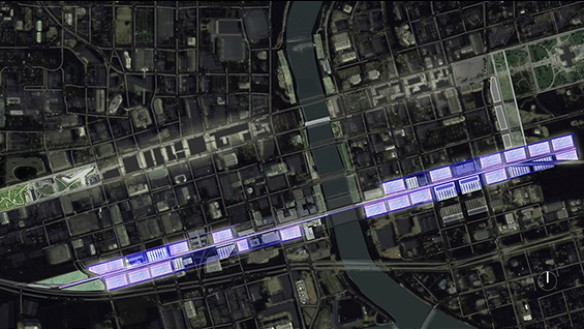 Urban Agricultural Corridor, Des Moines, IA. Image Courtesy of Diana Agrest.