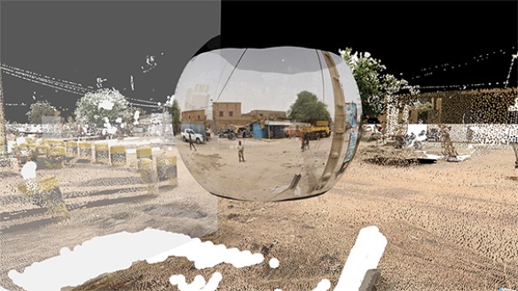 Site model of Timbuktu, Mali and reconstructed [situated] panorama capture [visual evidentiary asset], utilized for the International Criminal Court (2019).