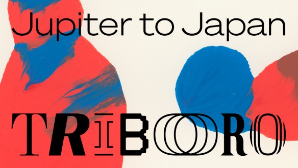 Title in black over orange and blue 