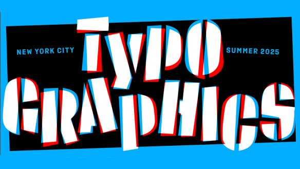 Typographics is in white type over black