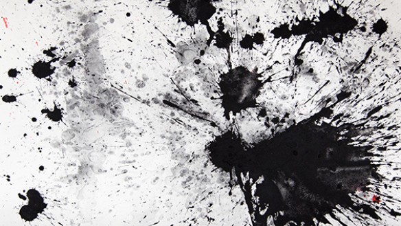 "Liquid Nitrogen and Charcoal Powder Drawing" (detail) by Dan Jay. Photo by Charlie Rosenberg