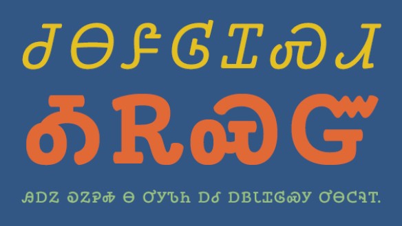 A sample of the Phoreus Cherokee typeface, designed by Mark Jamra