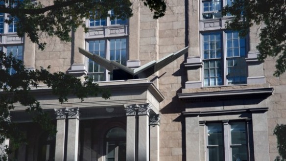 View of the south facade of the historic Foundation Building