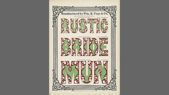 A page from 'Specimens of Chromatic Wood Type Borders &C'