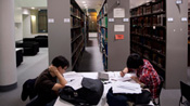 Students in library